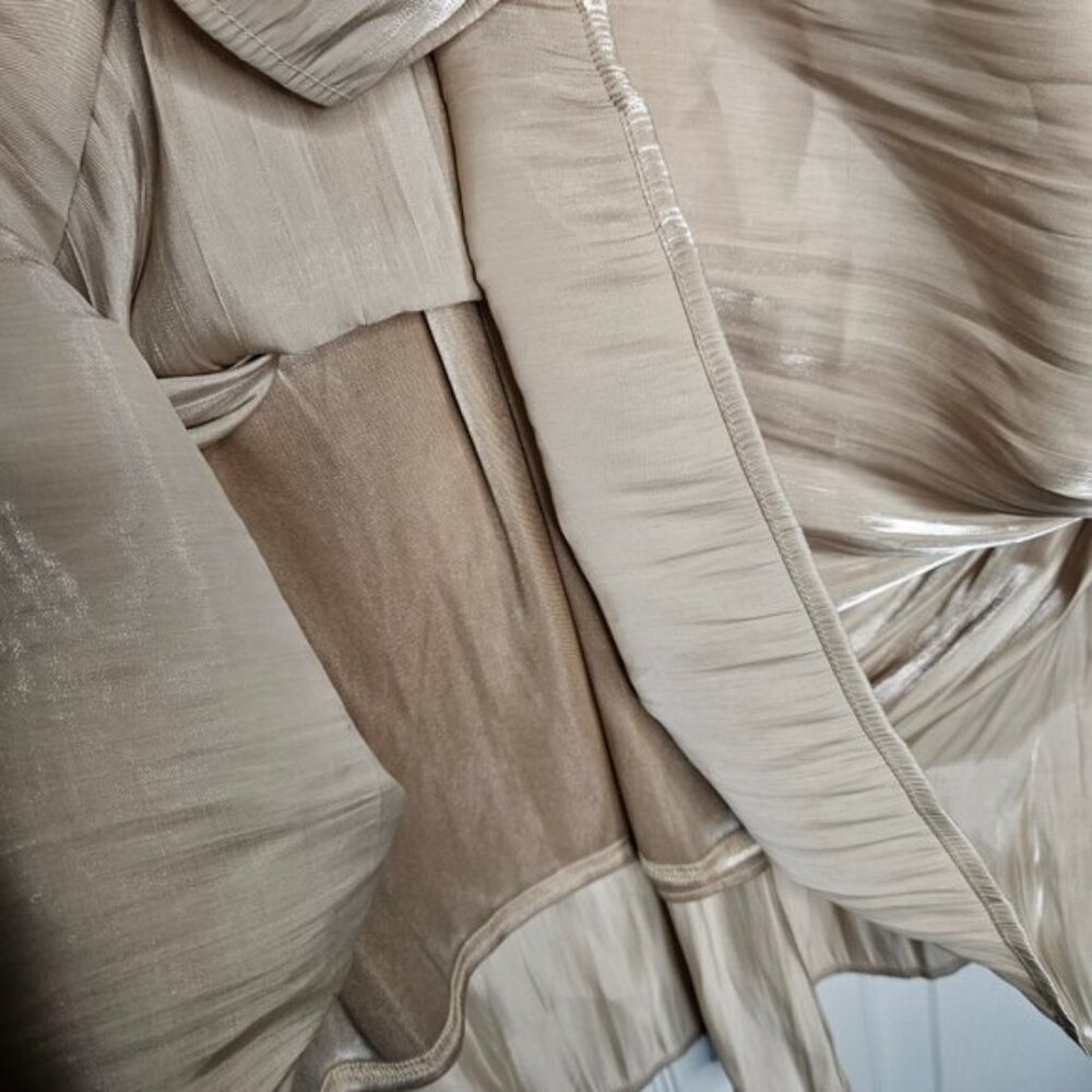 Maxi Skirt (Sense of Place Brand) in Shimmering Champagne Pleated Free size - Picture 5 of 9